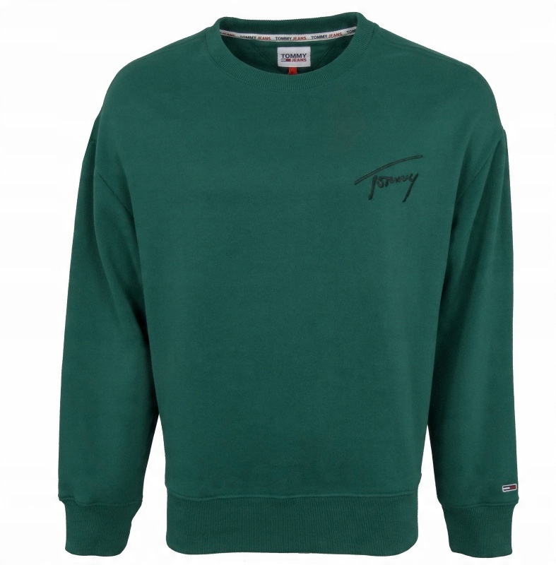 

Tommy Jeans bluza męska, zielona, oversize, L