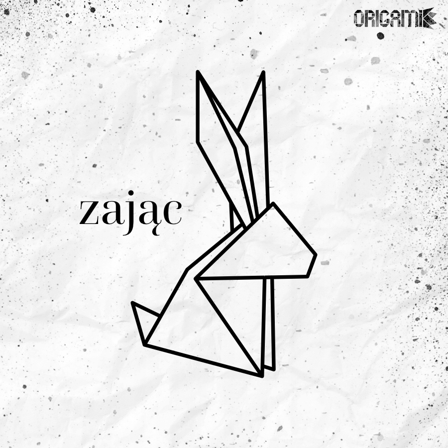 Zajíc dřevěná dekorace Origami 80 cm dárek