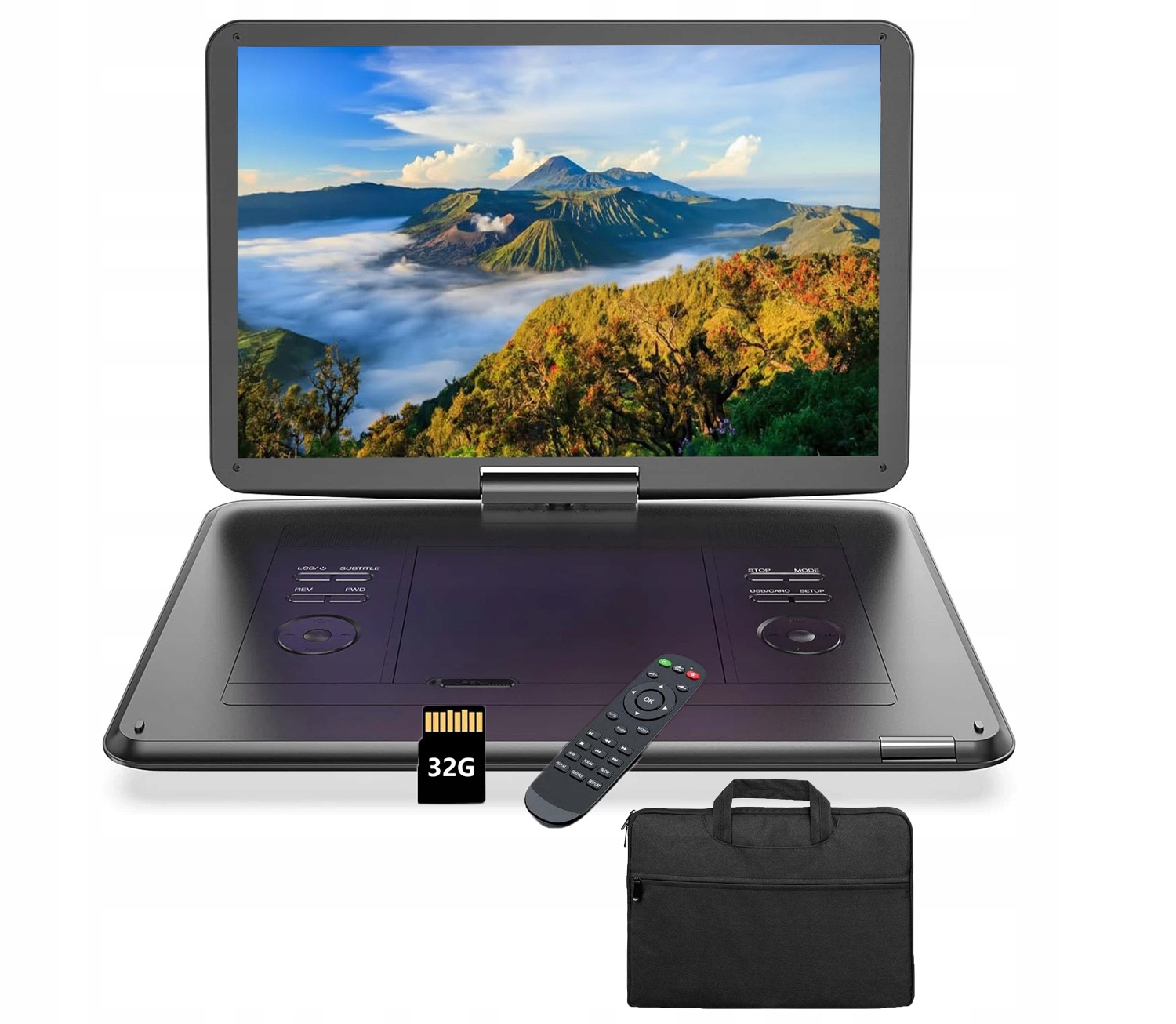 Přenosný Přehrávač DVD 15.6" Automobilový Přehrávač DVD Karta 32G S Taškou