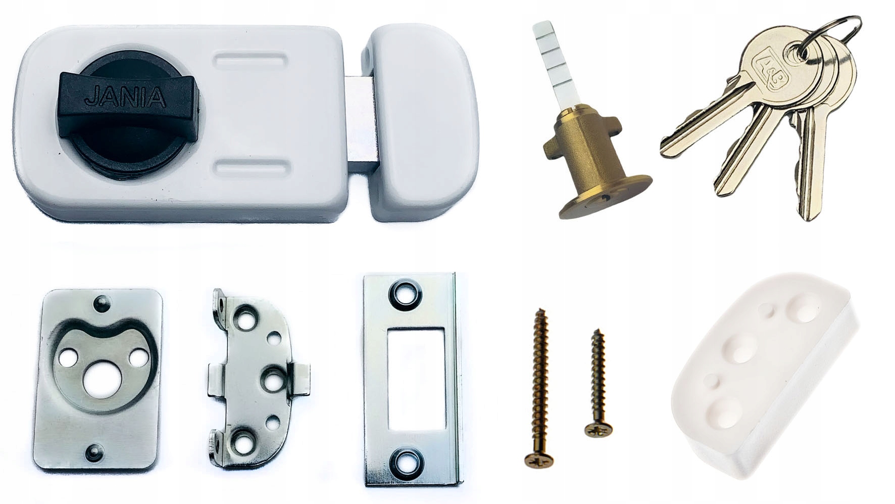 

Zamek nawierzchniowy Jania Z252 Biały 3 klucze