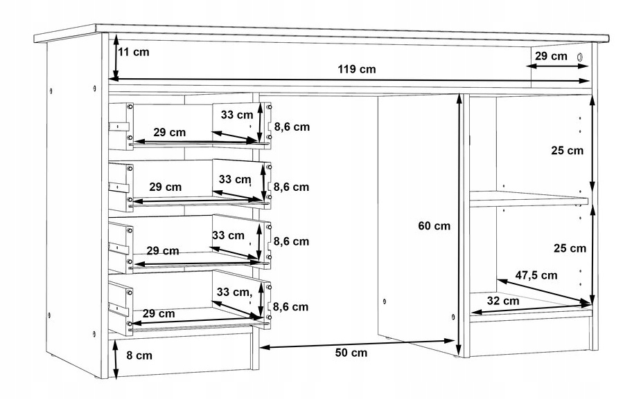 Biurko NET106 MT931, białe matowe, FORTE , GRATISY, szybko Kolor mebla biały