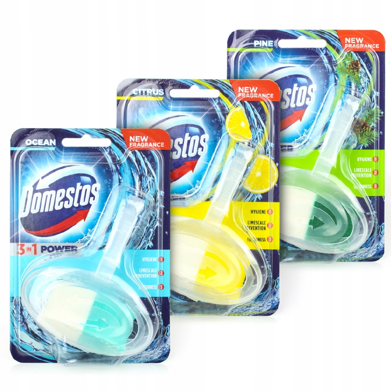 

3X Kostka Zawieszka Do Wc Domestos 3IN1 Różne