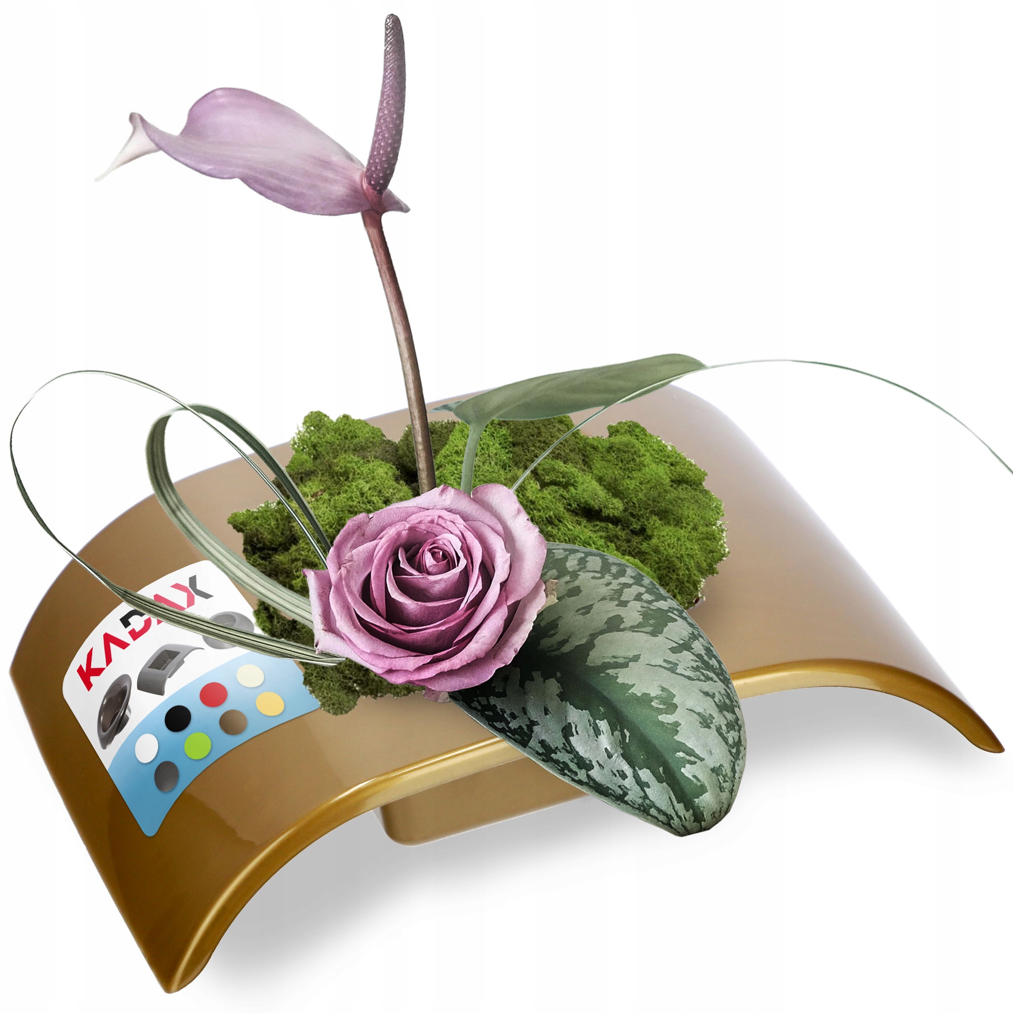 

Doniczka Donica Osłonka Ikebana Kompozycja Złota