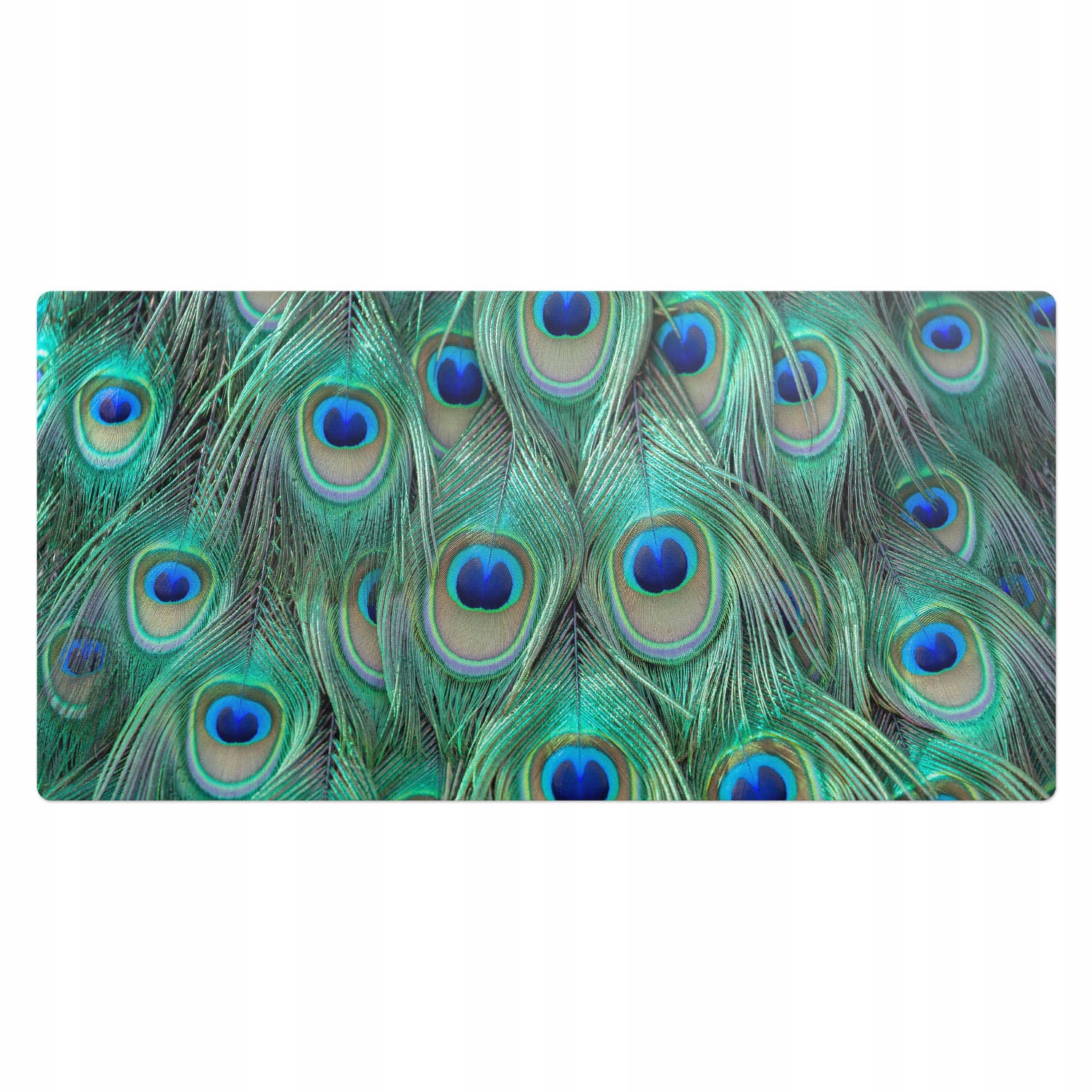 Vinylová ochranná podložka na pracoviště Vzor pavího peří 100 x 50 cm