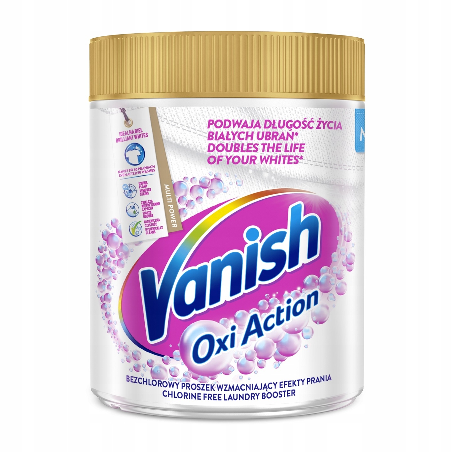 Vanish Oxi Action White Odstraňovač škvŕn biely 470g