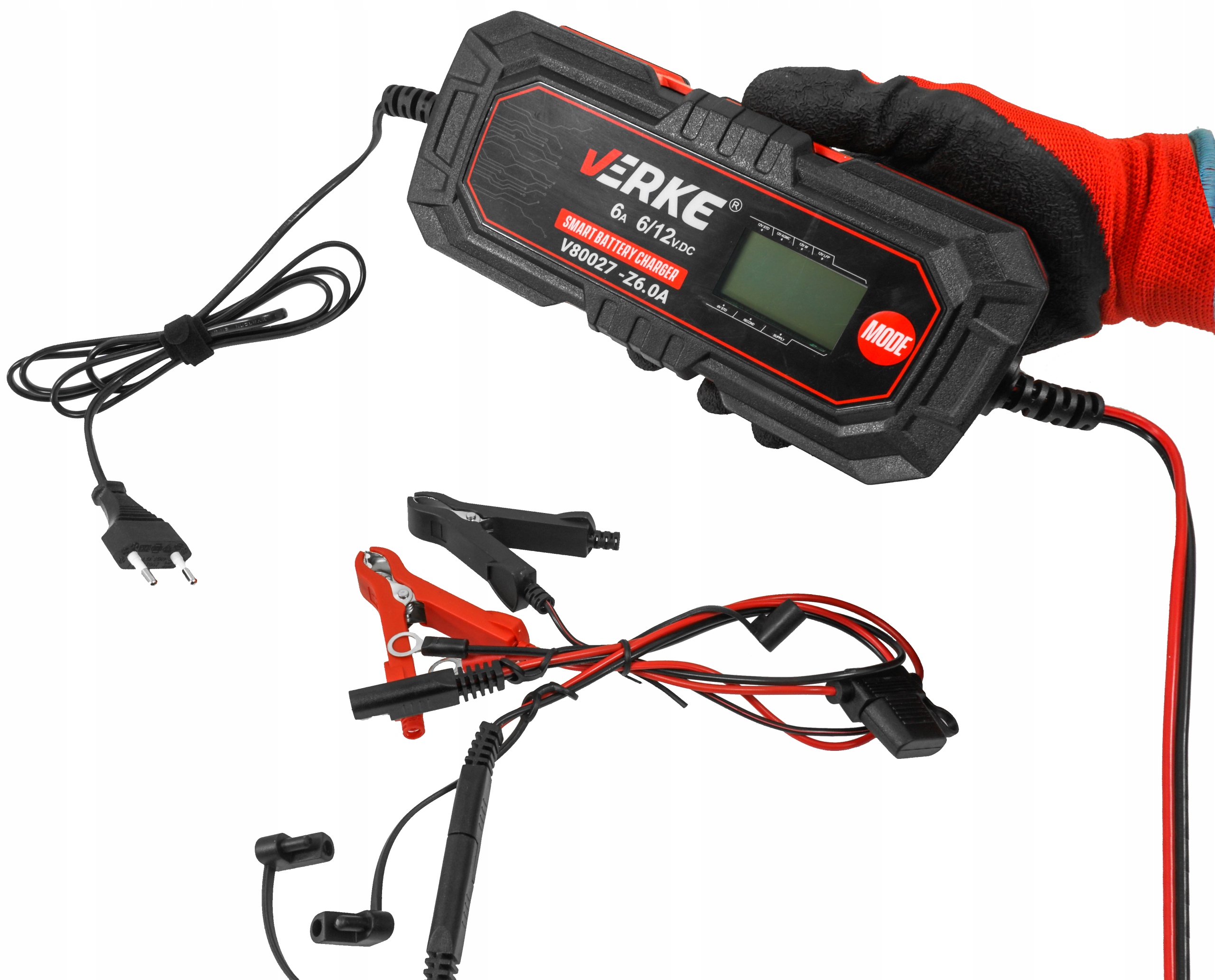 PROSTOWNIK MIKROPROCESOROWY ŁADOWARKA AKUMULATORA ŻELOWY AGM LCD 6V 12V 6A Natężenie maksymalne 6 A