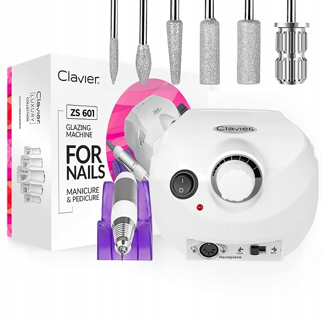 Frezarka 65W do Manicure, Paznokci, Pedicure Zs 601 Biała