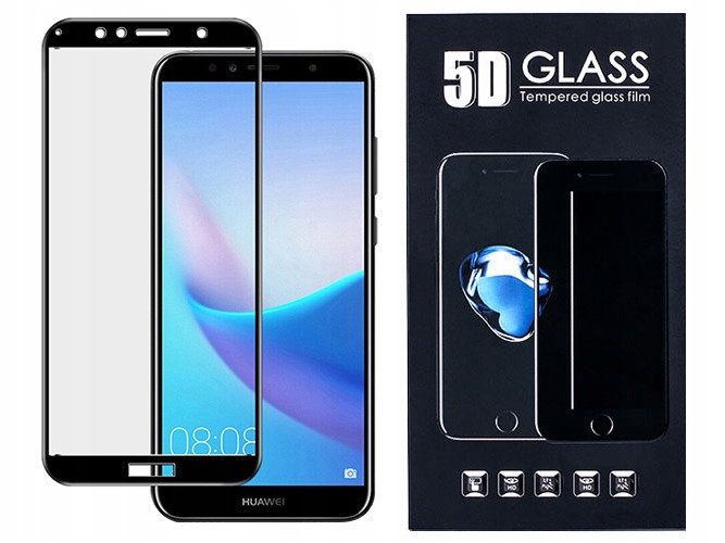 

Huawei Y6 2018 Szkło 3D 9H Czarne Na Cały Ekran