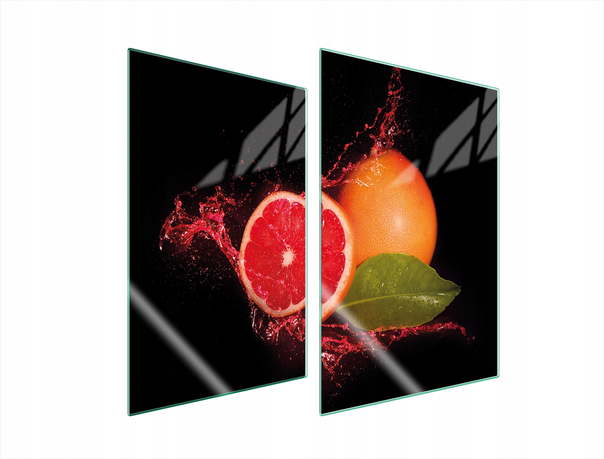Skleněná Ochranná Deska Do Kuchyně 2x35x52 Grapefruitové Tvrzené Sklo
