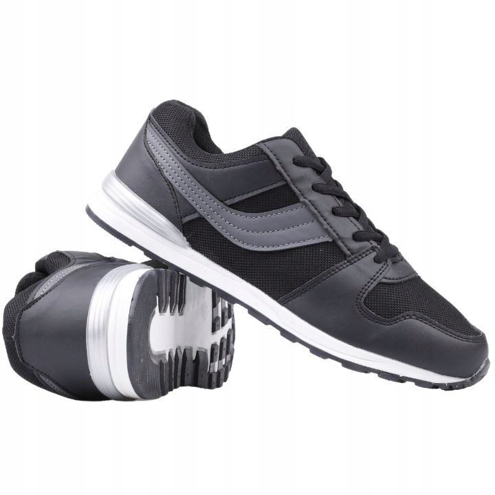 

Buty sportowe dziecięce czarne płaskie adidasy