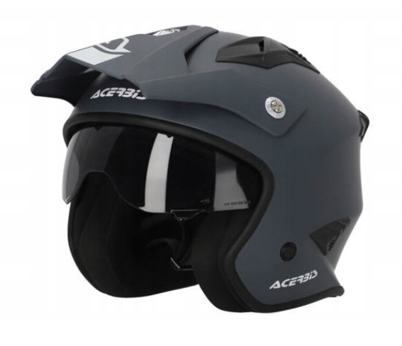 Prilba Acerbis Jet Blenda Ece 22-06 Xs Sivá Matný skúter Motor