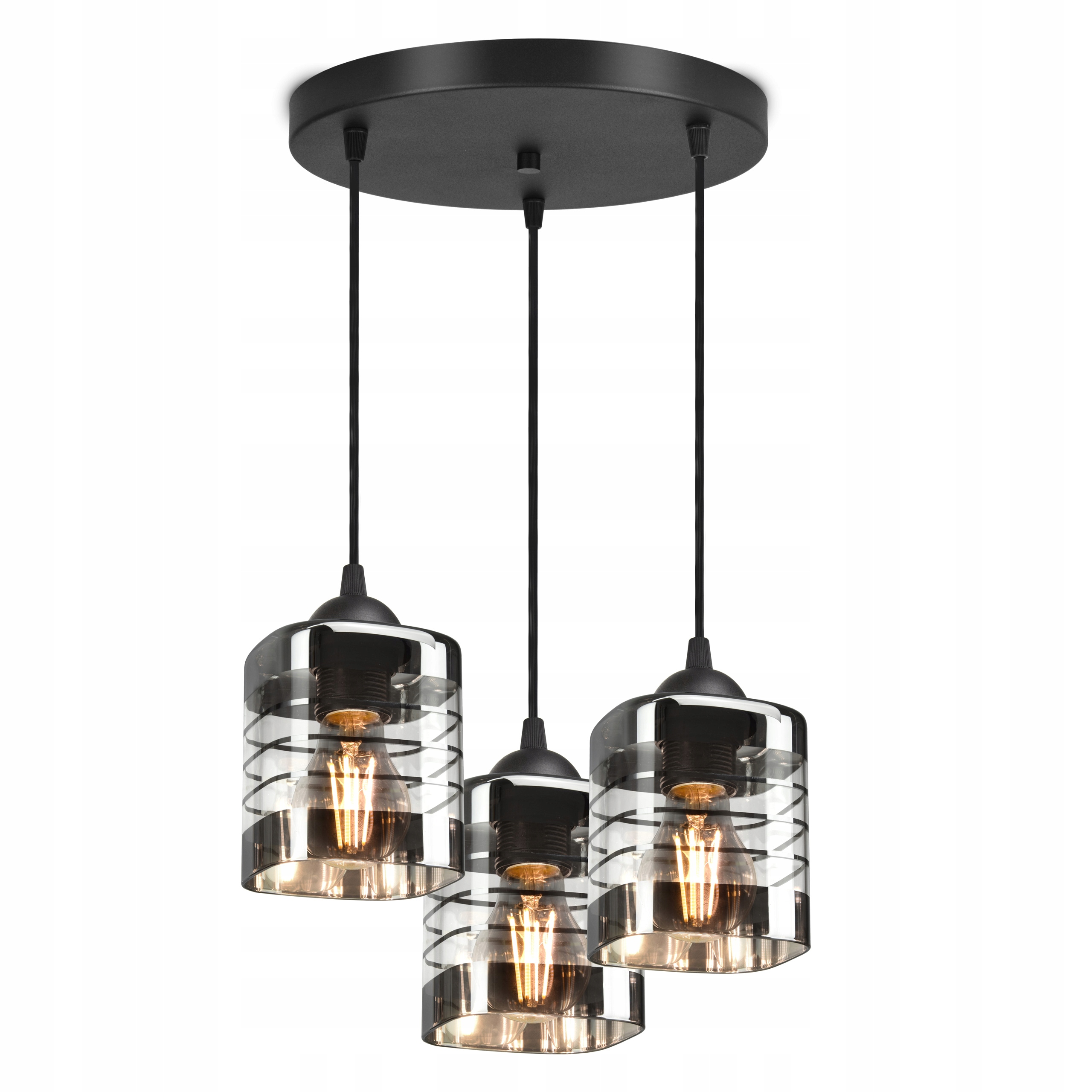 

Szklana Lampa Wisząca Sufitowa Żyrandol Plafon Led