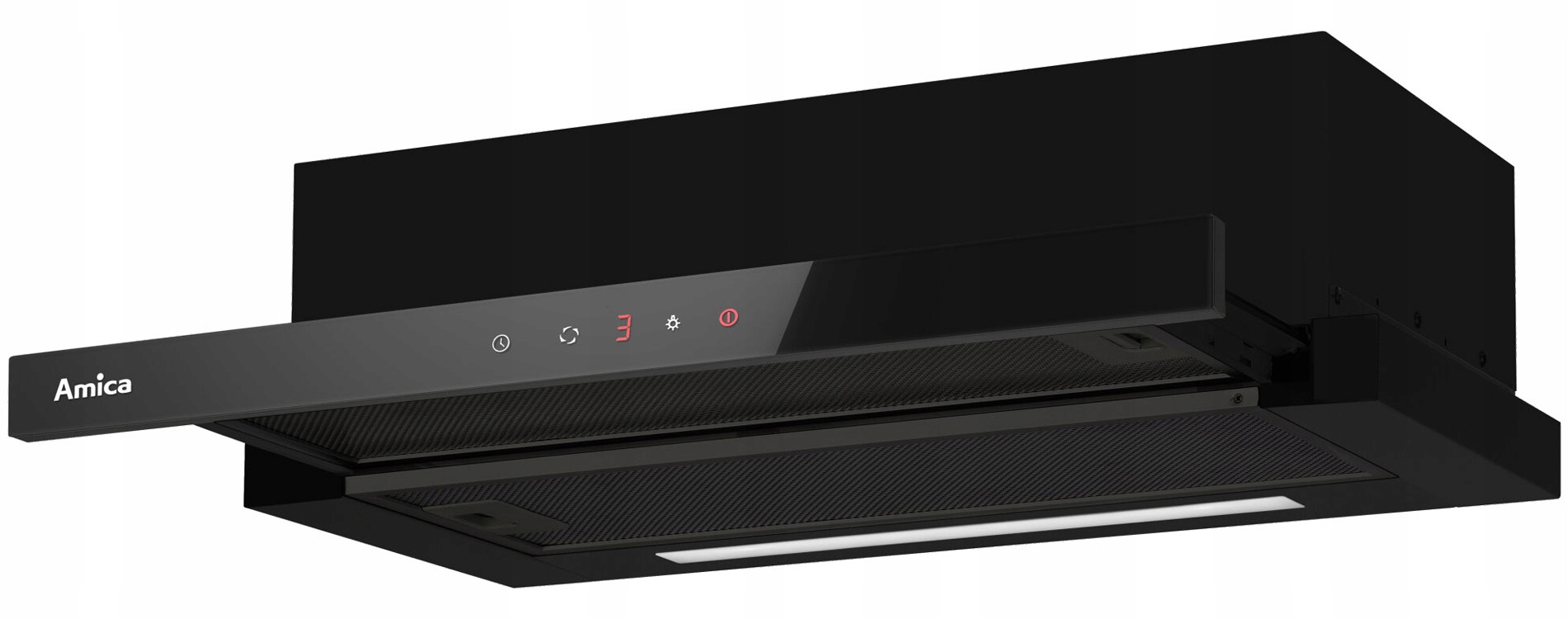 Okap Kuchenny Amica OTP6651BG Szklany front Timer Led 339-508³/h 57-63dB