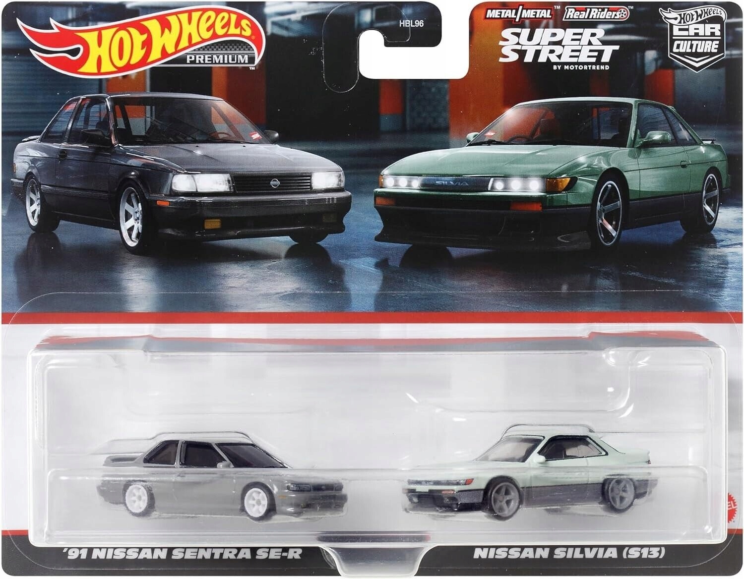 Hot Wheels Premium Nissan Sentra Se-r/ Nissan Silvia 2-pak 2-pack