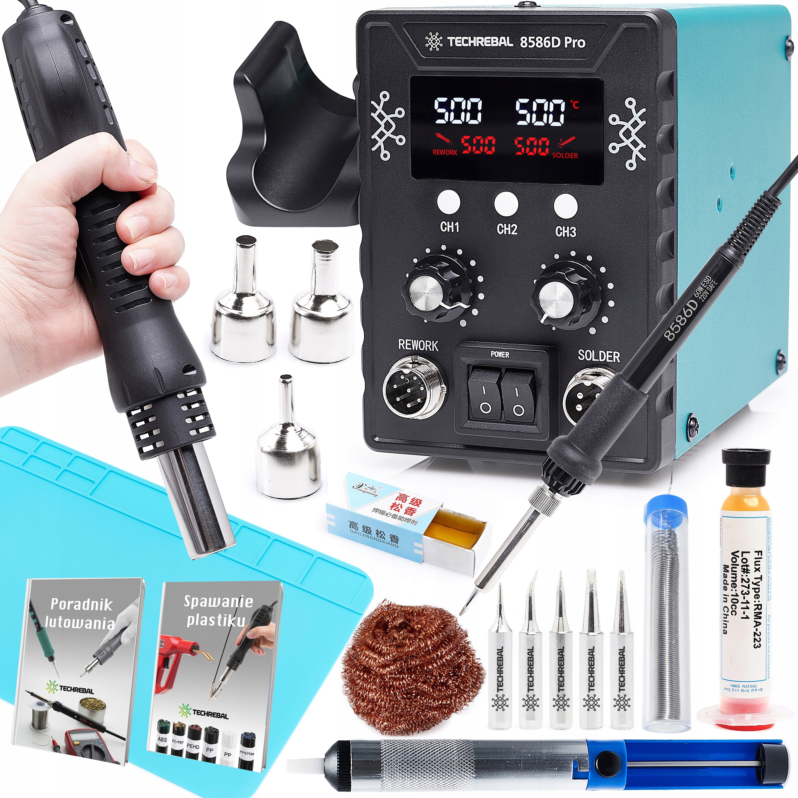 Sada Pájecí Stanice Techrebal 2V1 Páječka Max Pack 11 Příslušenství