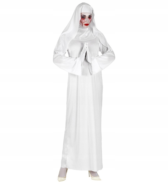 Kostým Duch Ducha Jeptišky Jeptiška Bílá Převlek Na Halloween XXXL