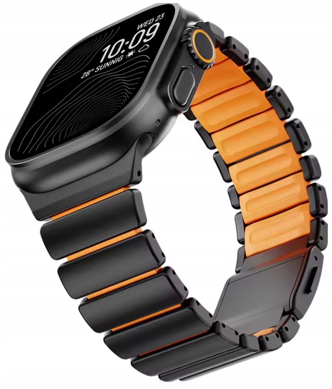 Pásek pro Apple Watch 1-11 Se 2/3 Ultra 3 44 45 46 49 mm Titanový náramek