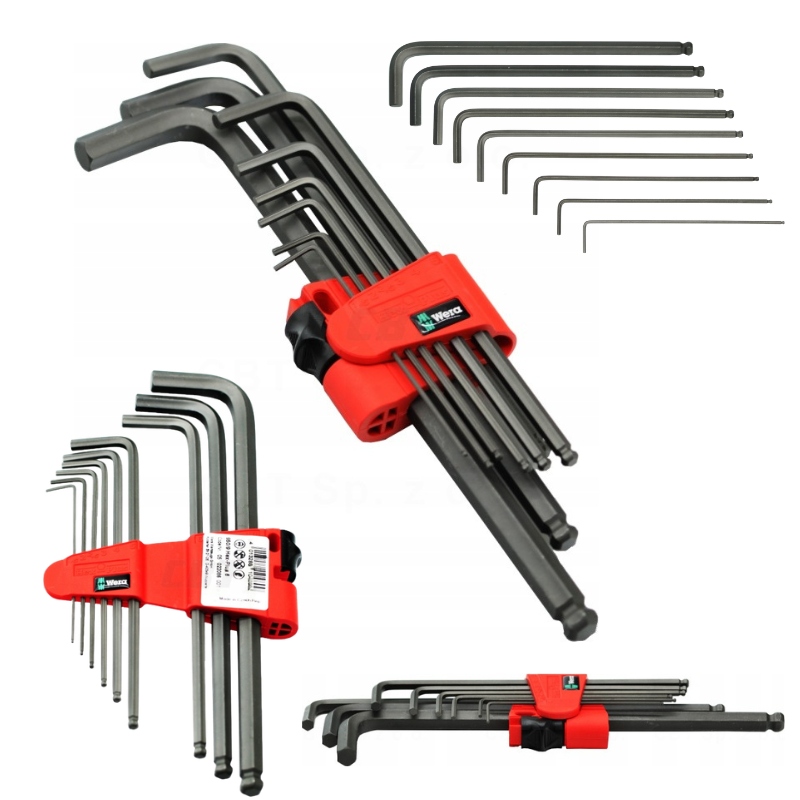 Zestaw kluczy imbusowych długich z kulką 9 elementów 1,5-10 mm 022086 Wera