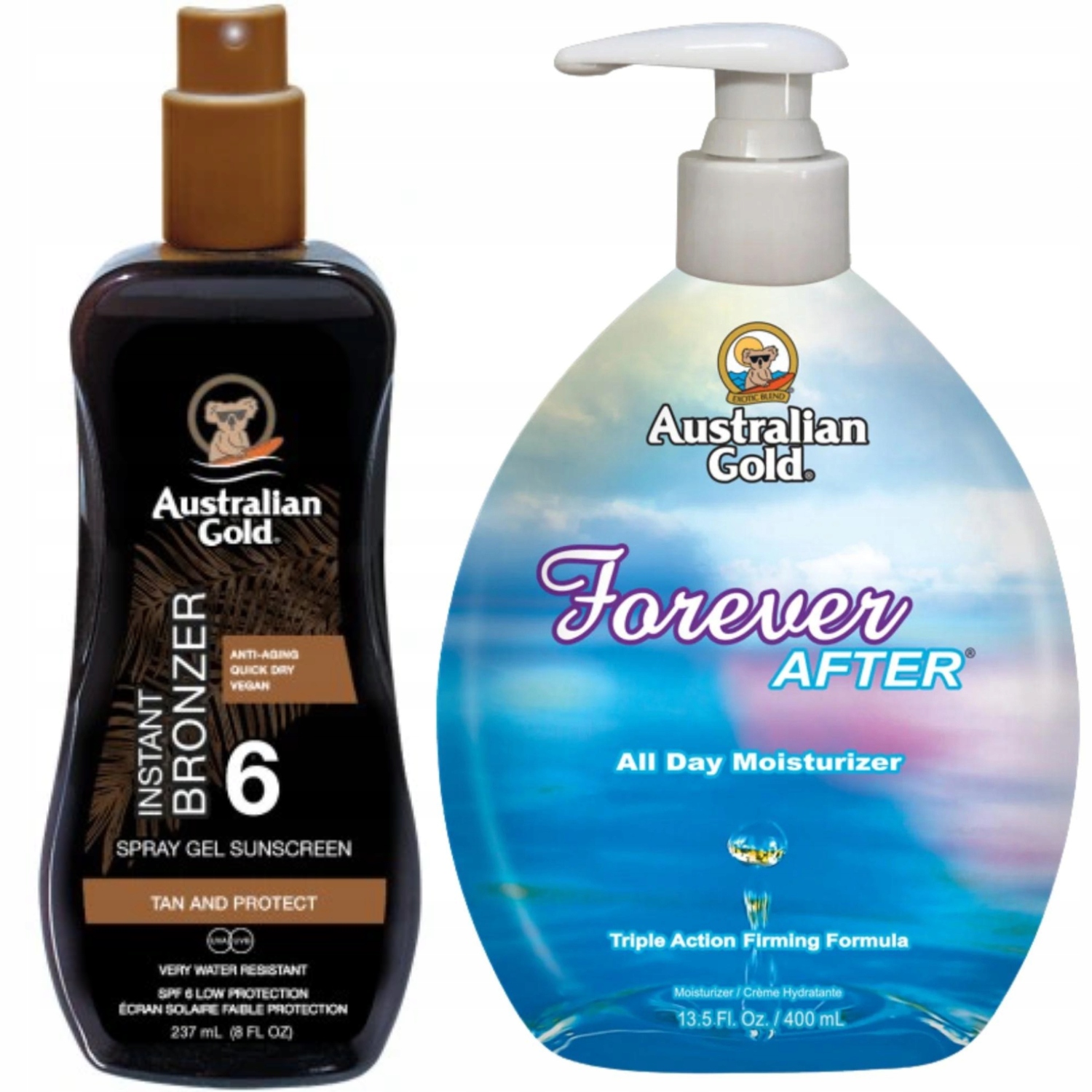 Australian Gold Gel Ve Spreji s bronzerem SPF6 Forever After 400 ml