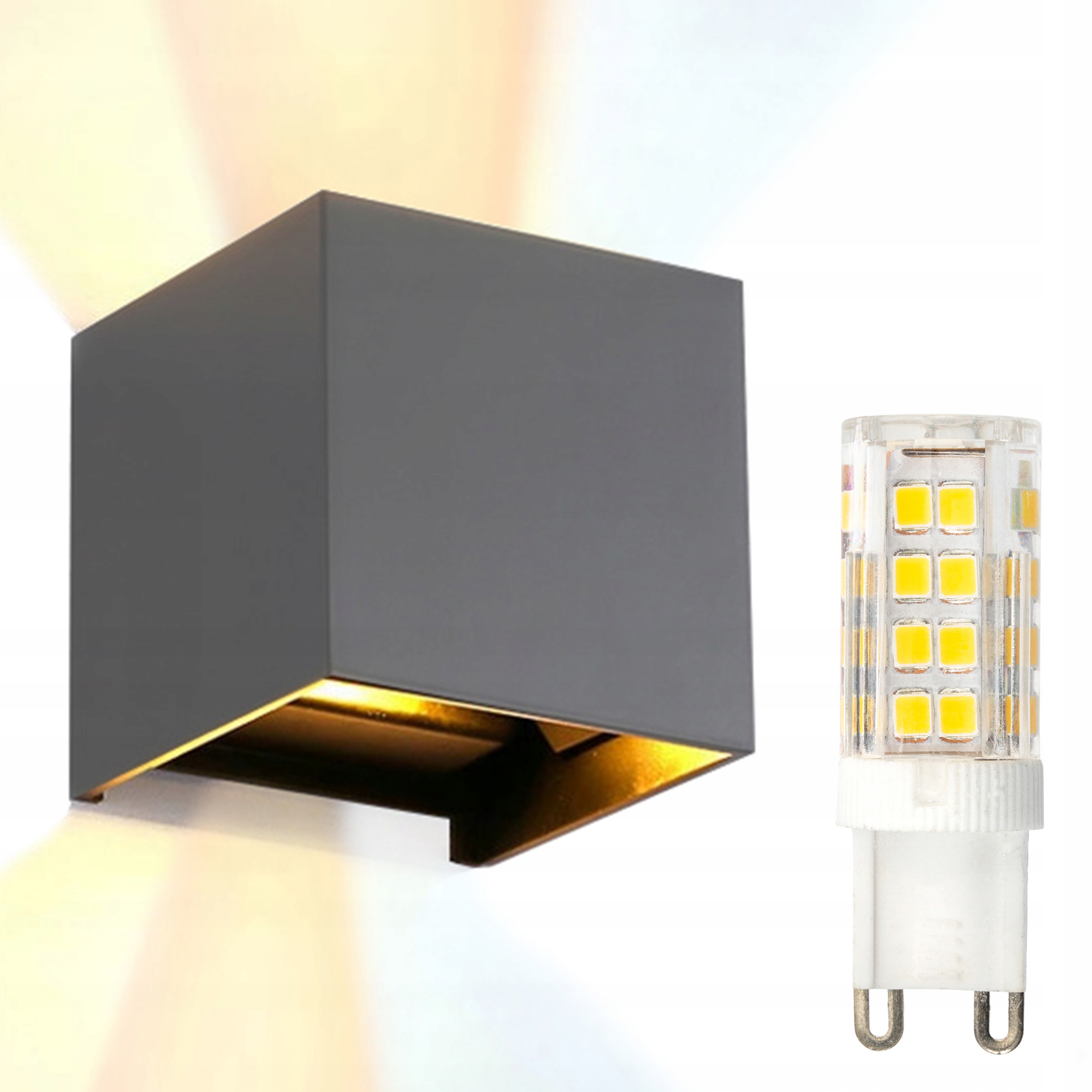 

Kinkiet Zewnętrzny Lampa Ścienna Góra Dół Led G9
