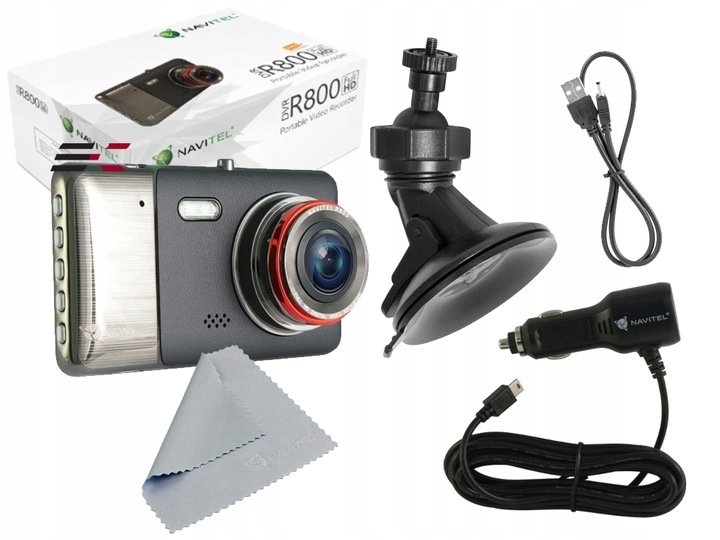 NAVITEL R800 Rejestrator jazdy Video kamera + karta 64GB Kąt widzenia 170°