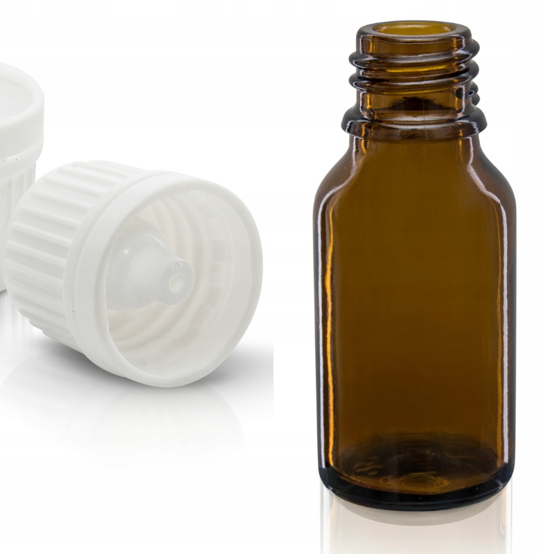 

Butelka szklana 15ml z kroplomierzem białym (k)