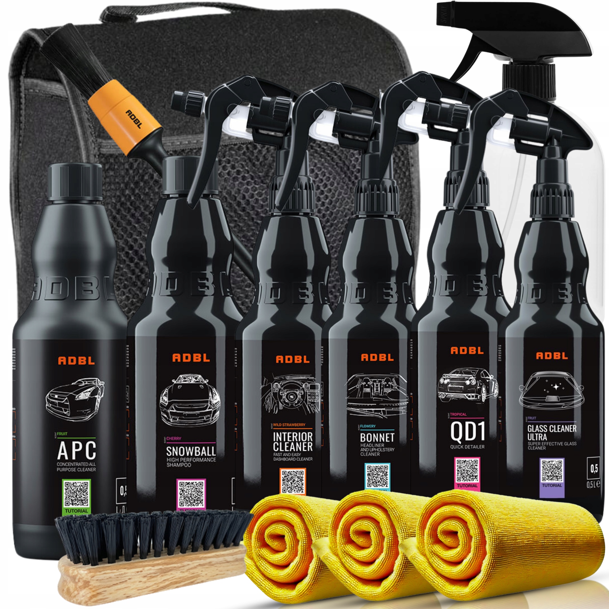 Adbl Zestaw Kosmetyków do czyszczenia samochodu z torbą