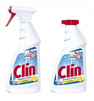 Clin LEMON Płyn do szyb + zapas