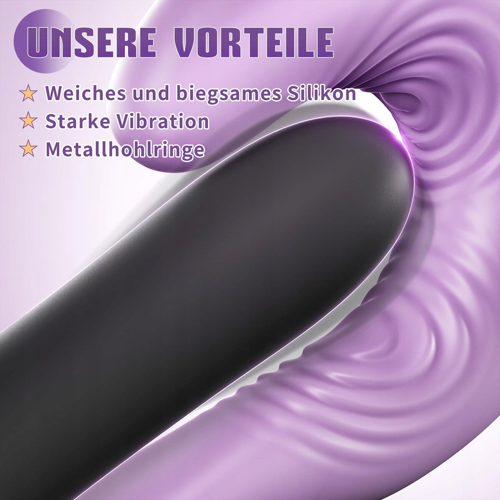 DILDO VIBRATOR Zestaw Wibratorów Dla Kobiet Cichy Masażer Czarny — miniatura 4