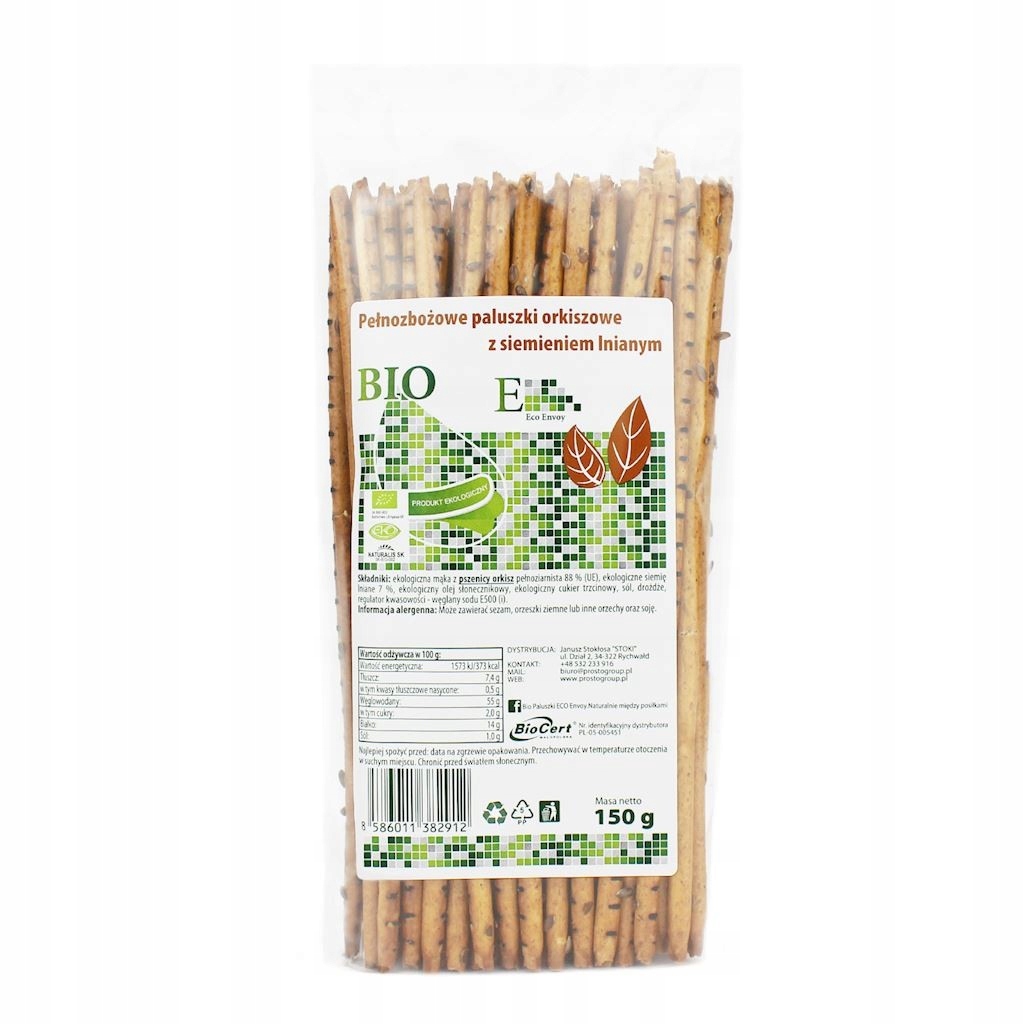 4x Tyčinky Špaldové Celozrnné S Lněným Semínkem Bio 150g-ENVOY