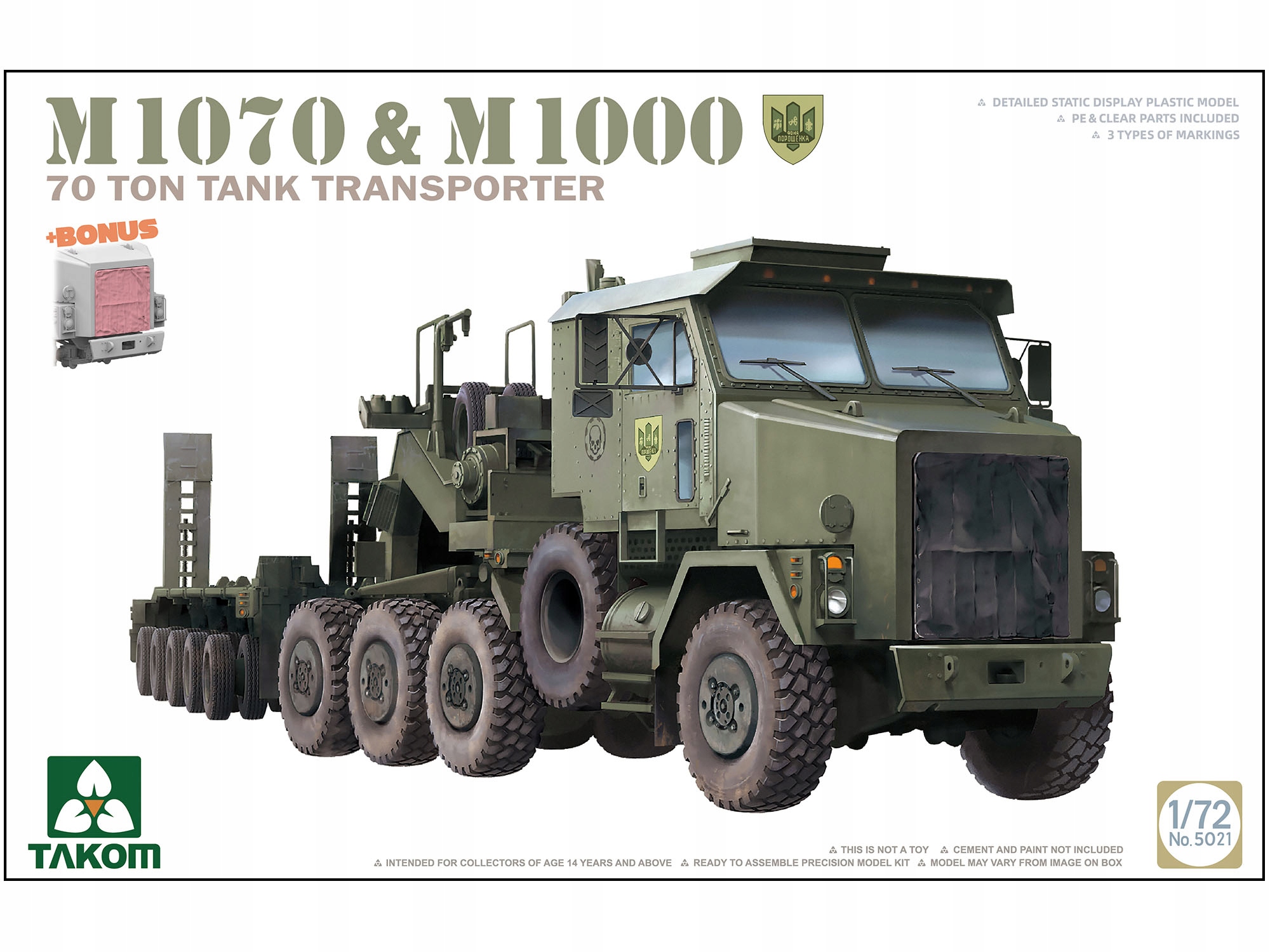 Traktor Oshkosh M1070 s M1000 model 5021 Takom