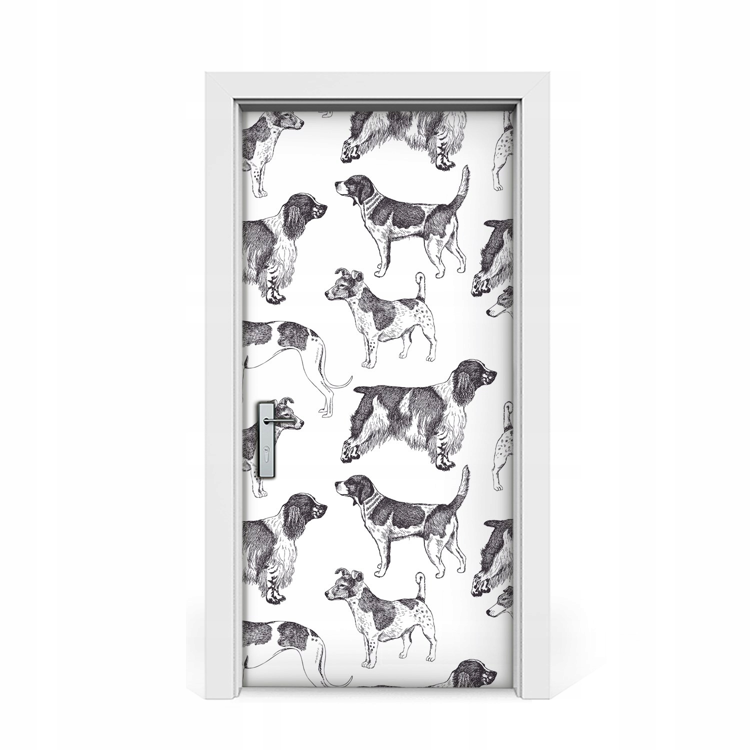 

Naklejka na drzwi okleina Psy wzór 95x205