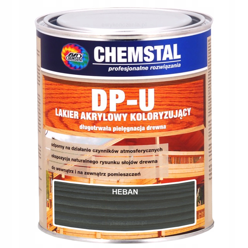 LAKIER DP-U do drewna CHEMSTAL Heban 0,8L