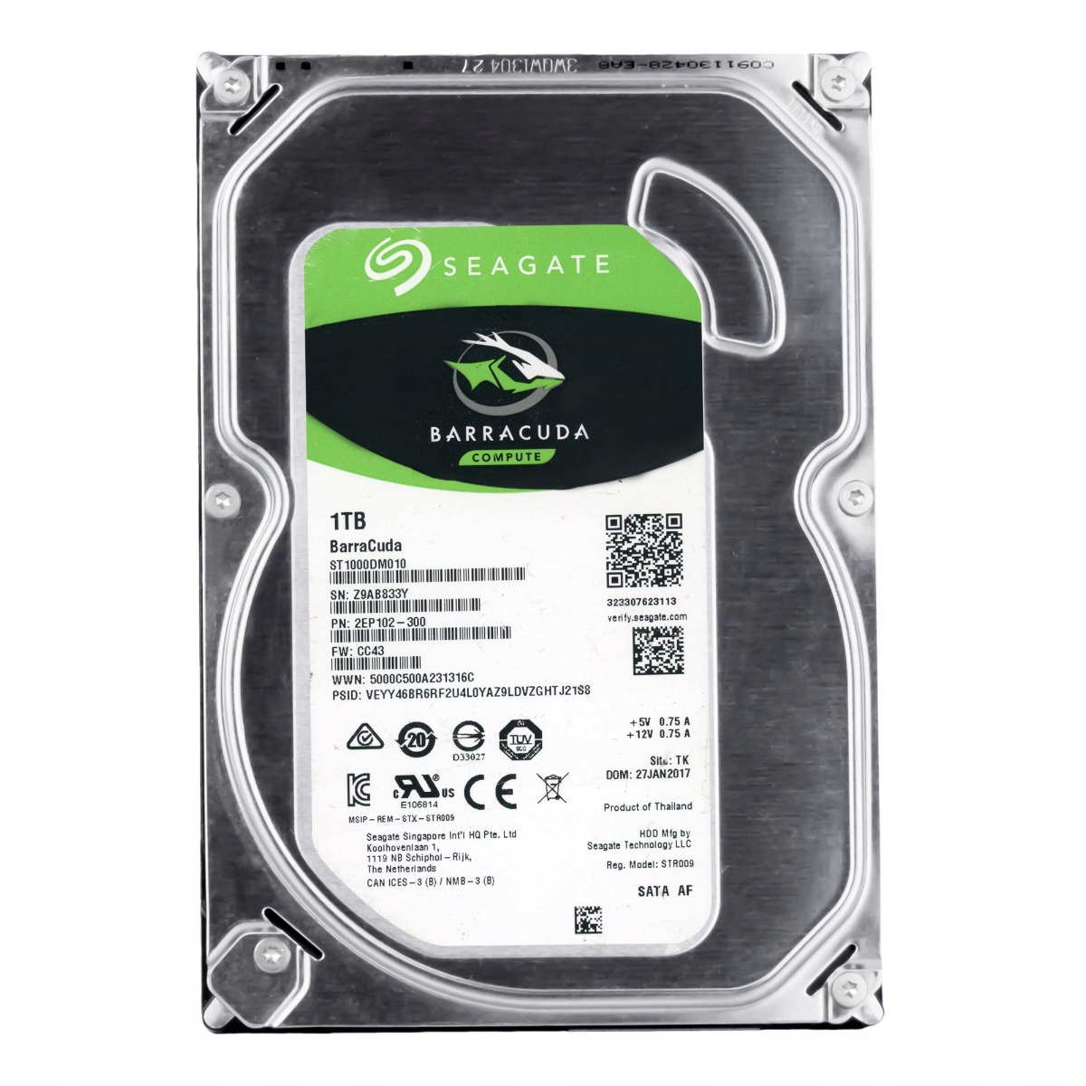 Seagate Barracuda 1TB 7.2K 64MB Sata II 3.5'' ST1000DM010