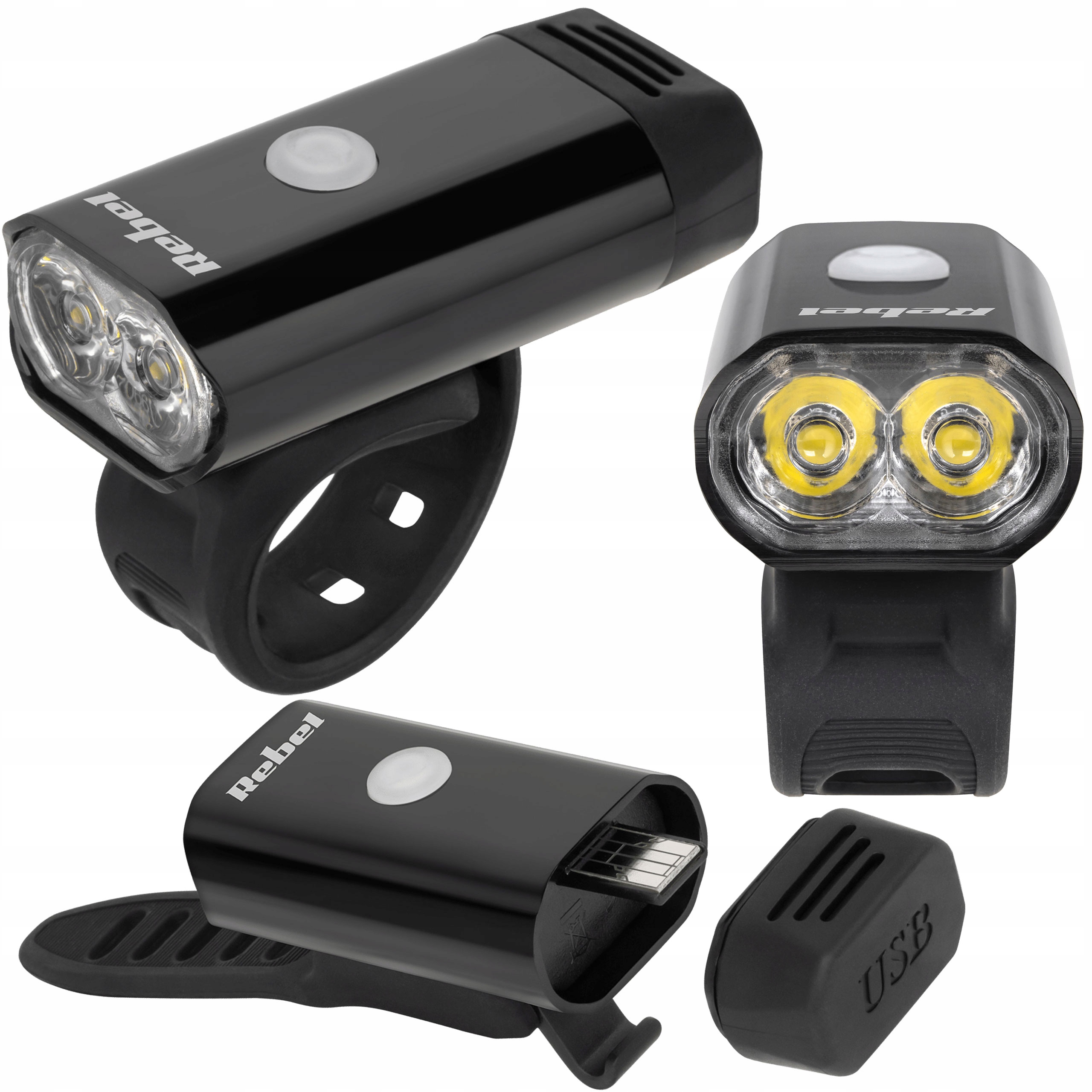 

Lampa Rowerowa Na Przód Akumulatorowa Ładowana Usb