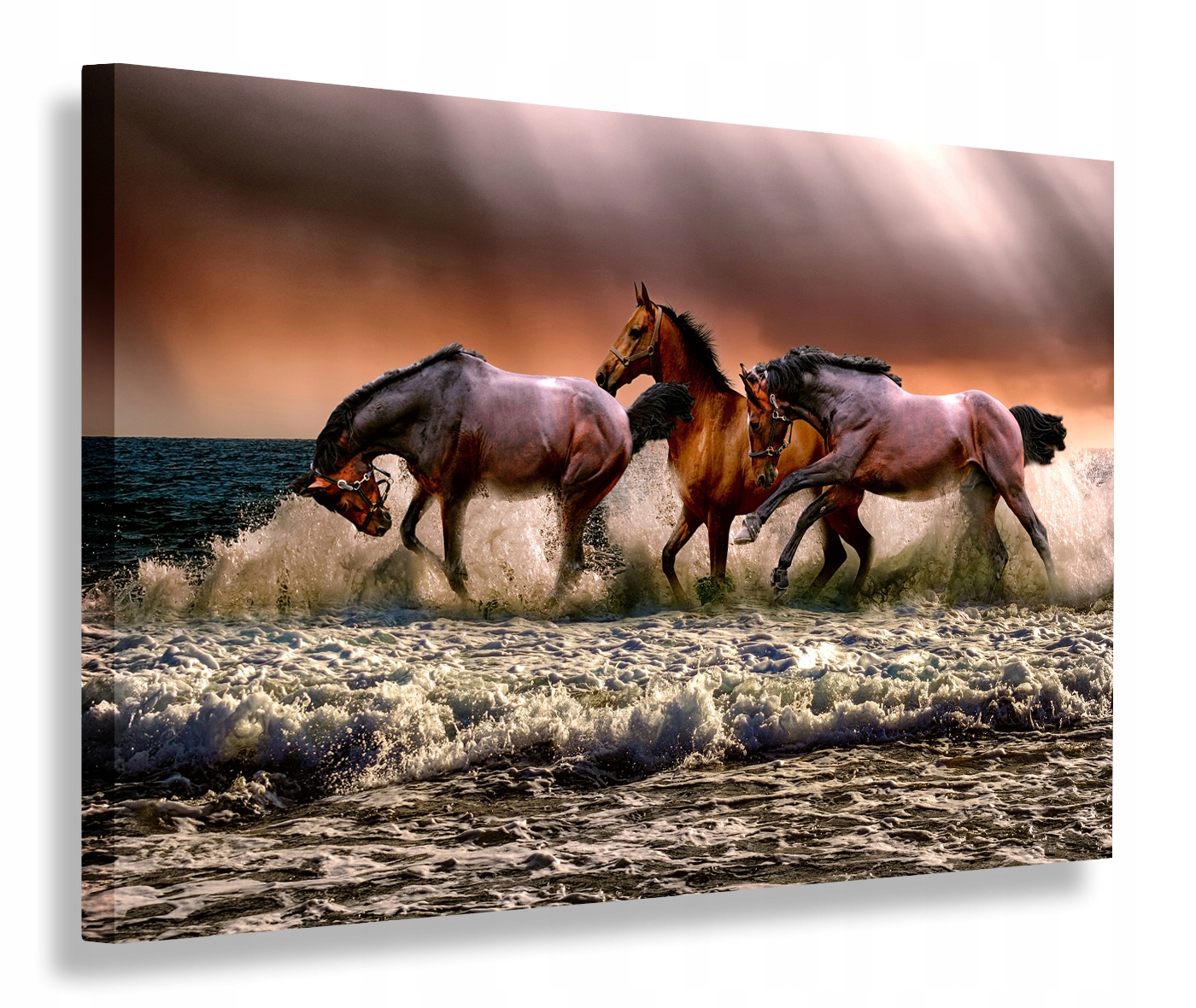 Obraz Led Koně Lampička Led podsvícení 120x80