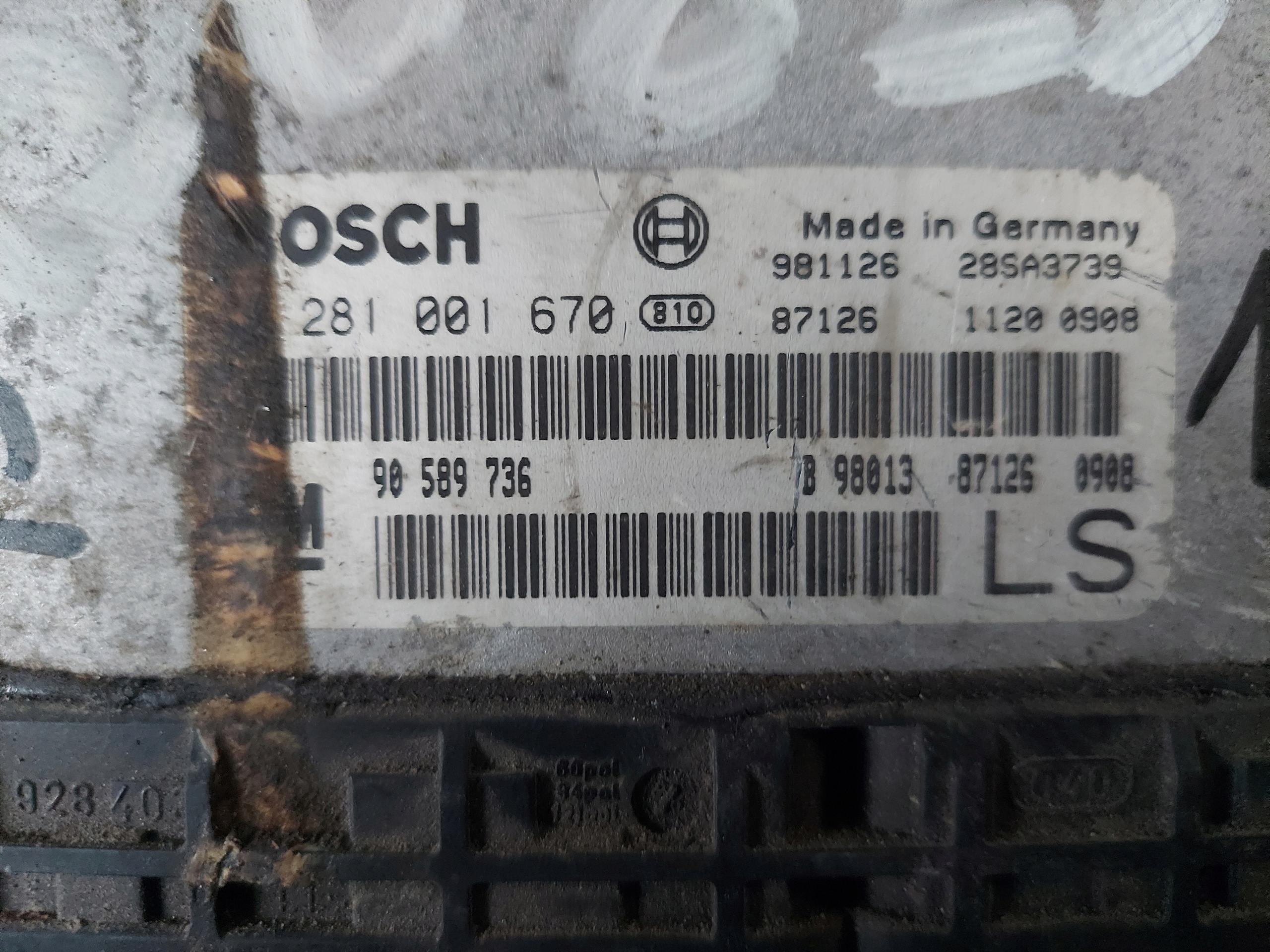 OPEL ASTRA 1.7 DTL 0281001670 centralina motore