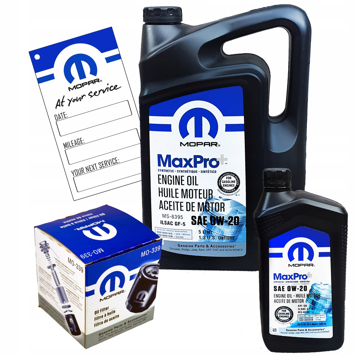 Olej a filtr Mopar 0W20 5,9L MO339