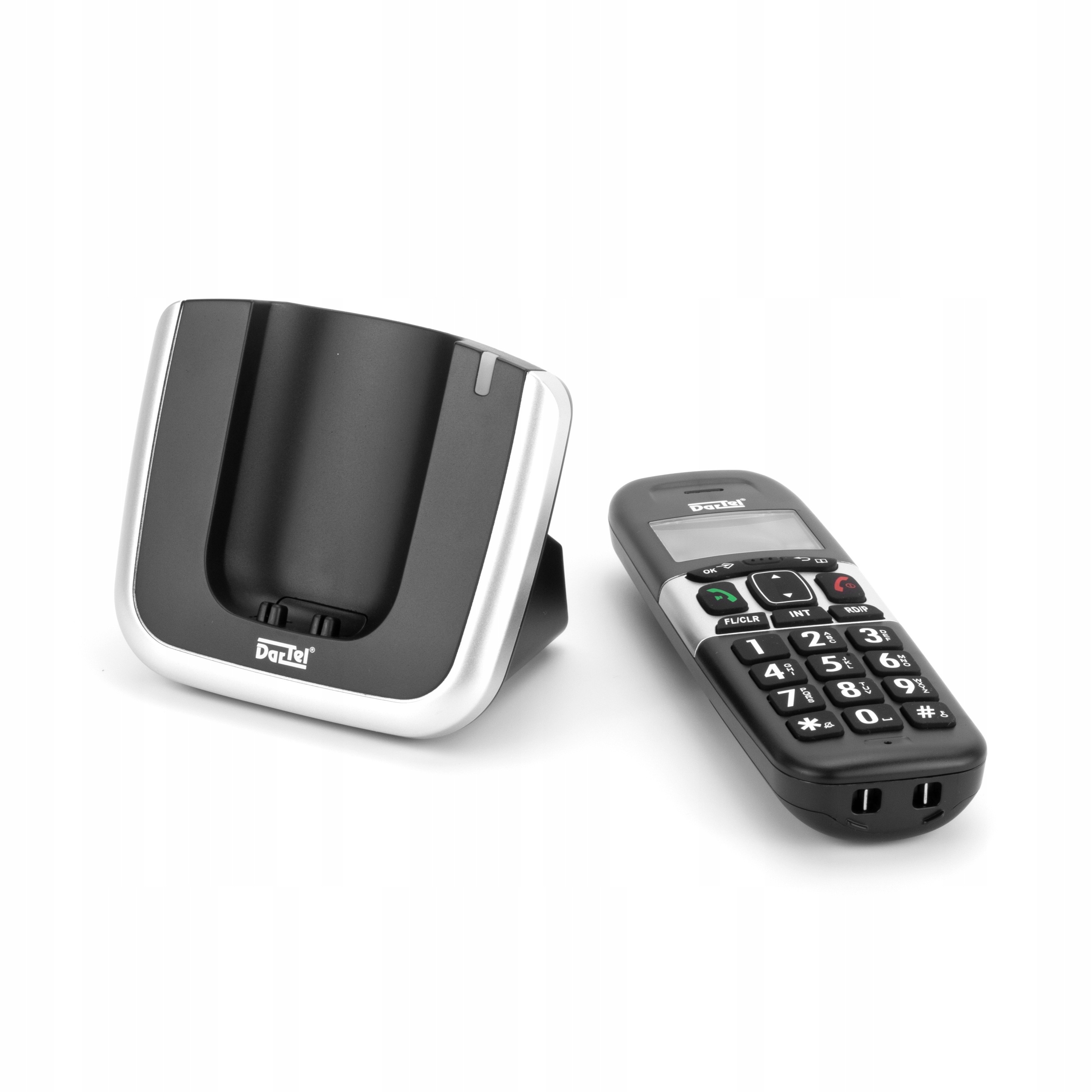 Telefon bezprzewodowy duże cyfry stacjonarny DECT Marka Dartel