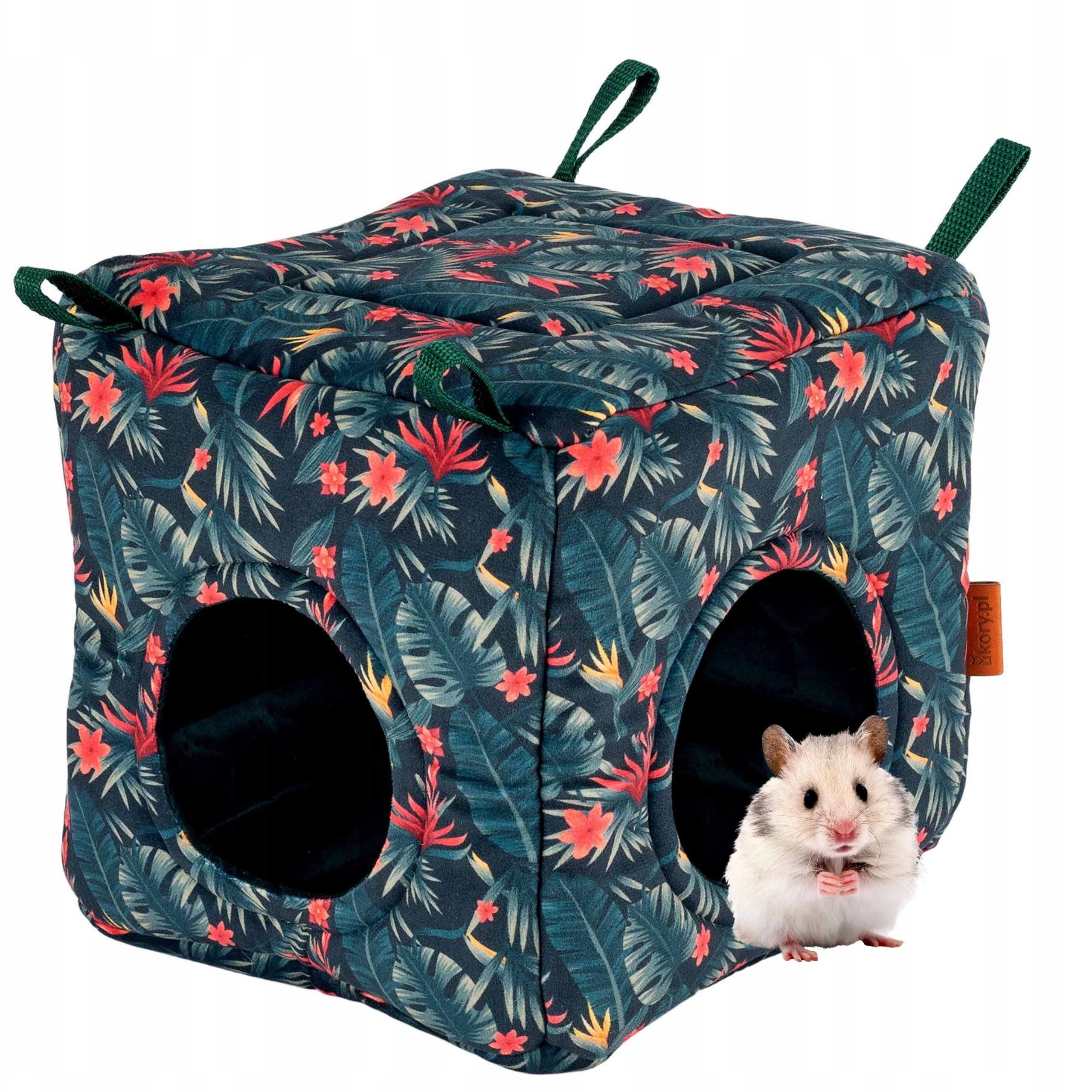 Levně Domek Cube 2 Vchody Křeček Myš Králík Potkan Osmák Degu 22x22cm uKory