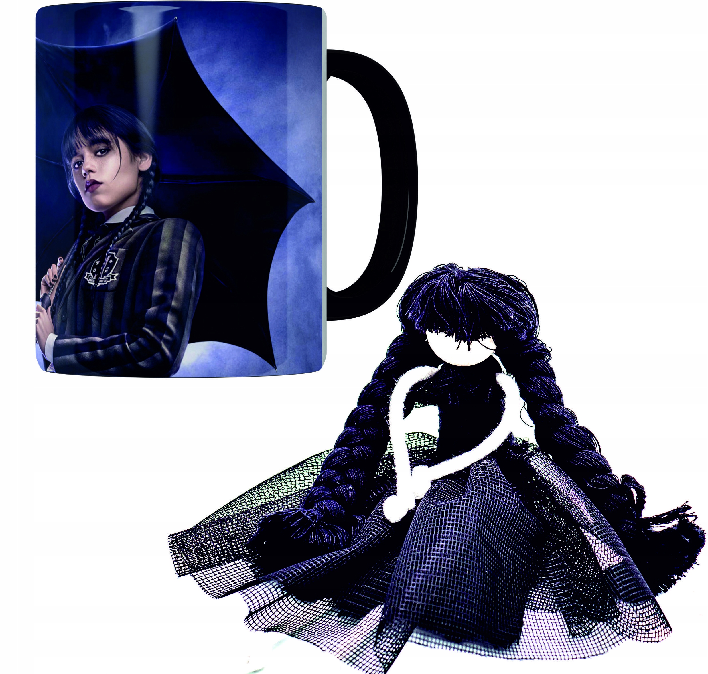 

Kubek Wednesday Addams Zestaw Lalka Serial