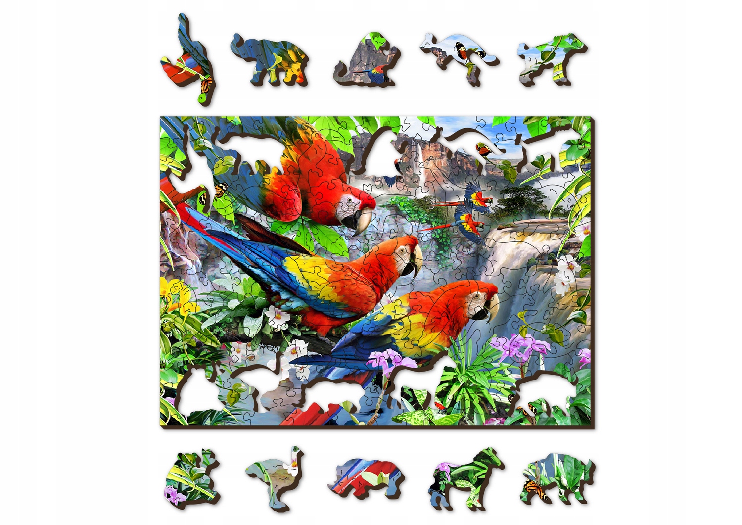 

Puzzle Drewniane 150 elementów Wyspa Papug