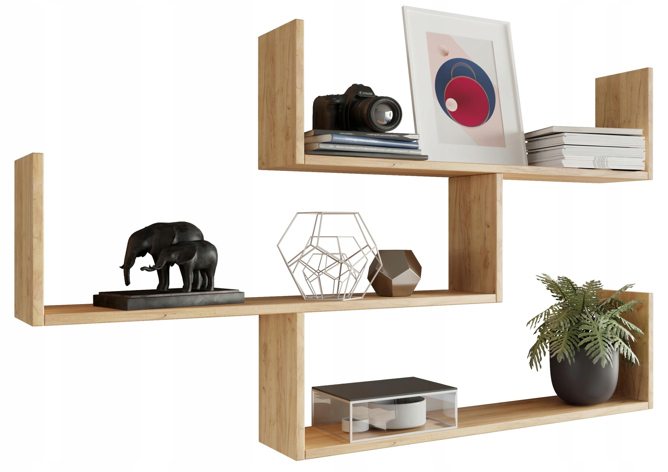 

Półka wisząca Theta dąb sonoma regał na zdjęcia