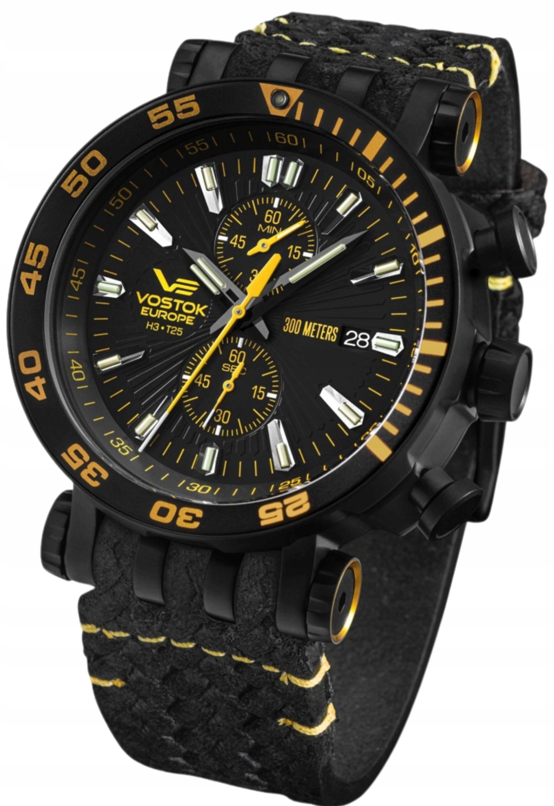 Nové originální hodinky Vostok Europe VK61-575C589 Energia na řemínku data