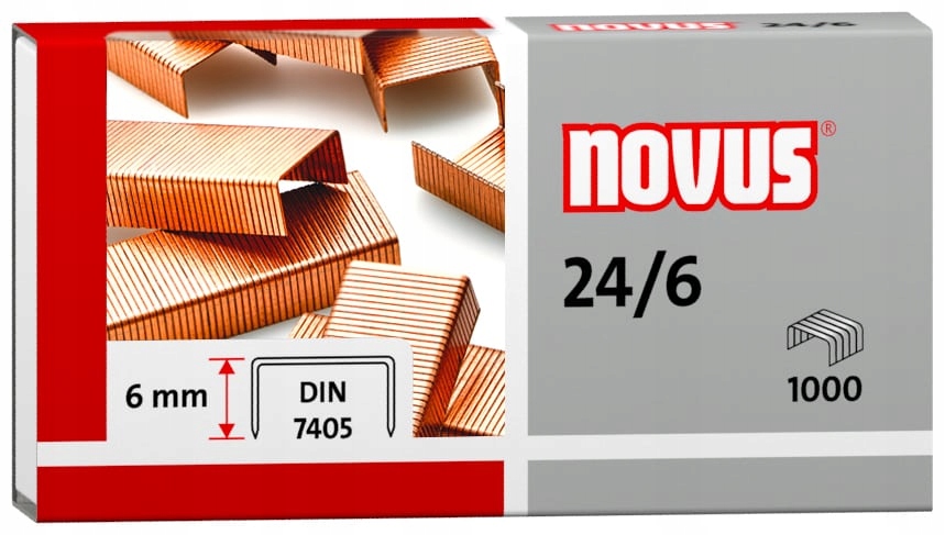 

Novus Zszywki miedziowane 24/6 1000 sztuk