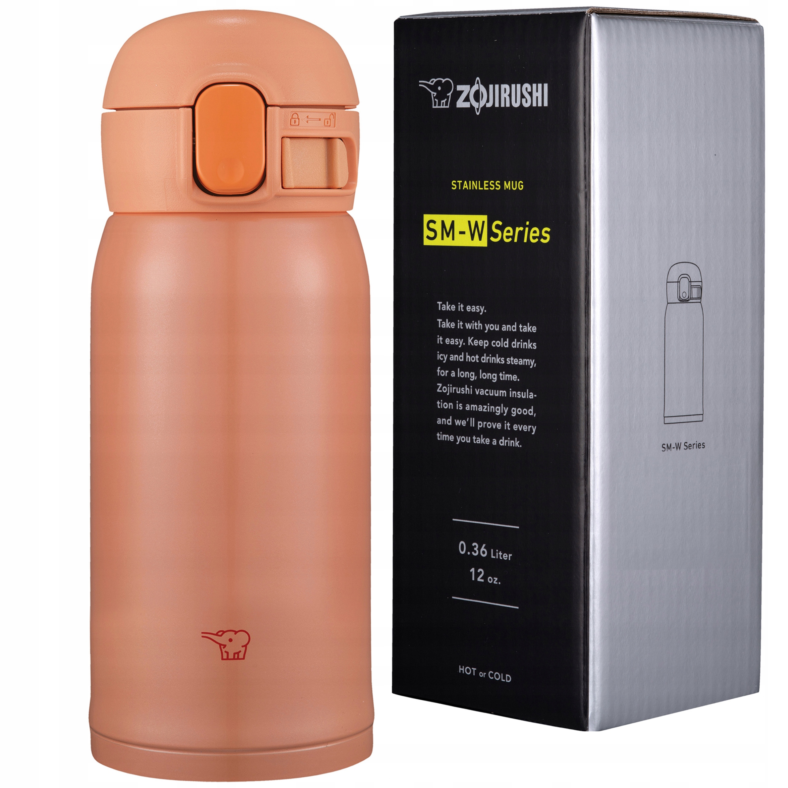 Termohrnek na čaj Zojirushi SM-WR36E-DP 360 Ml oranžový