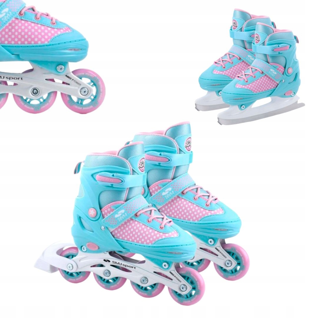 Łyżworolki wielosezonowe regulowane rolki łyżwy damskie r. 38-41 Smj Lily