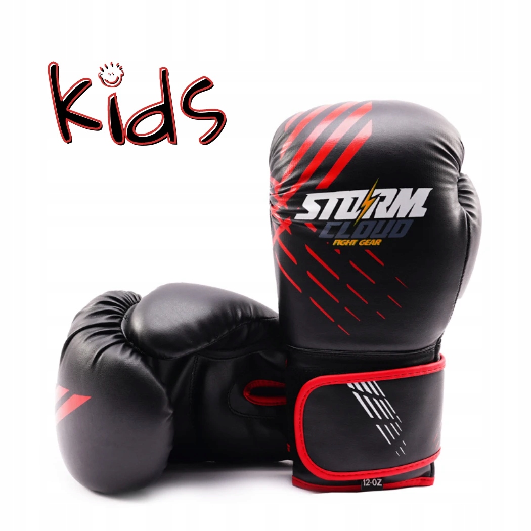 StormCloud Rękawice bokserskie dla dzieci Lynx czarno-czerwone r 6oz
