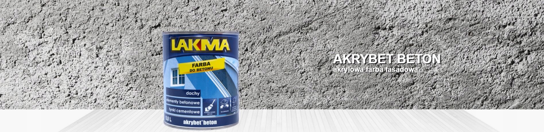 Farba do betonu AKRYBET BETON GRAFITOWY LAKMA 10 L Wielkość opakowania 10 l