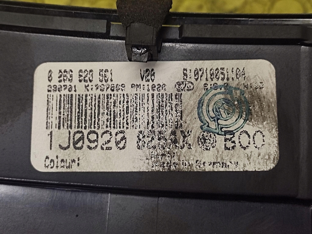 VW GOLF IV 1.4 dials dials 1J0920825AX